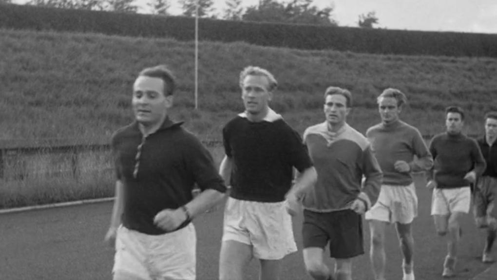 Landsholdet træner til OL 1948