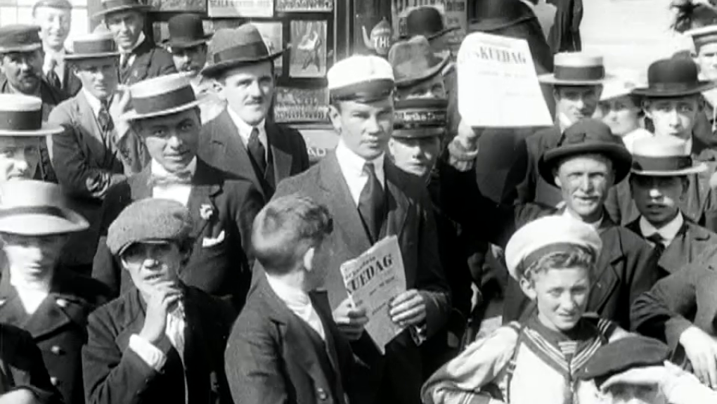 Rundskuedagen på Rådhuspladsen 1915