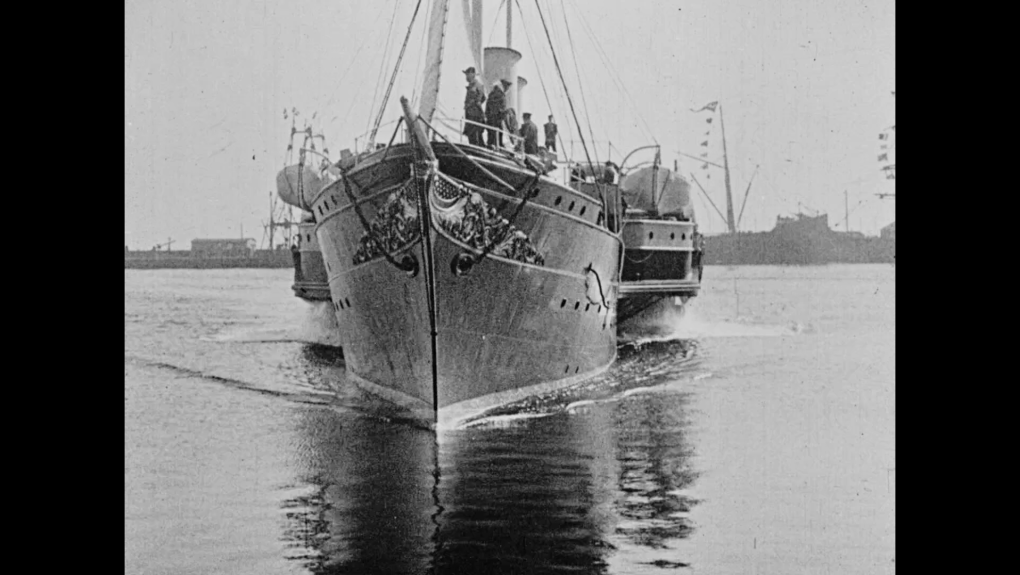 Kongemodtagelse på havnen